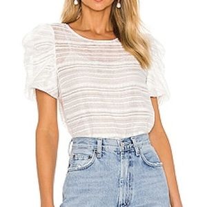 Amanda Uprichard Lace‎ Merris Top in Ivory